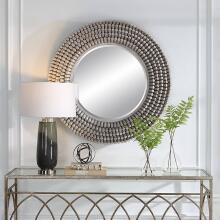Portside-Round Gray Mirror