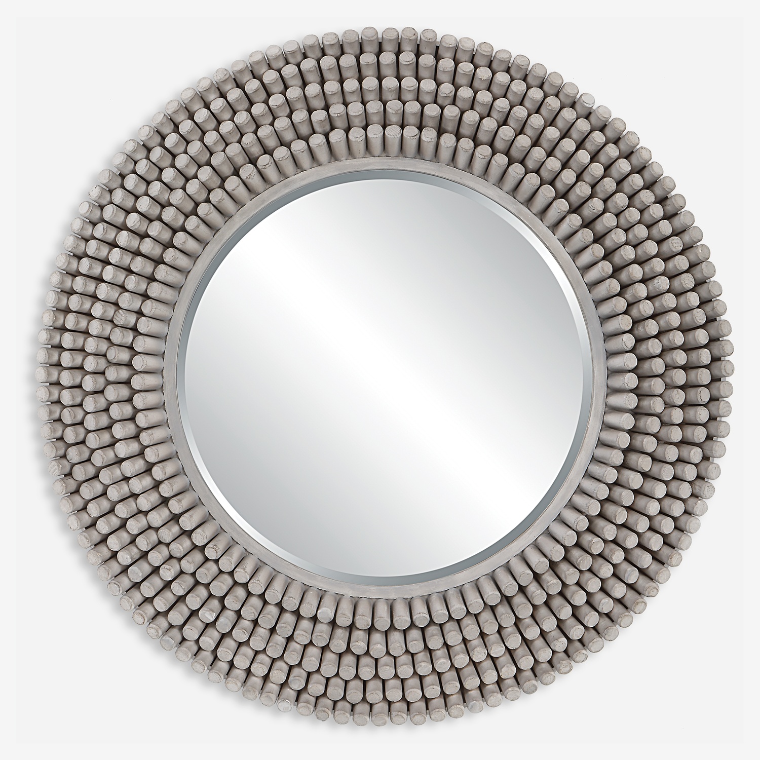 Portside-Round Gray Mirror