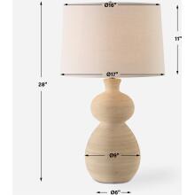 Pueblo-Fired Clay Table Lamp