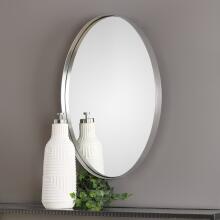Pursley-Brushed Nickel Oval Mirror