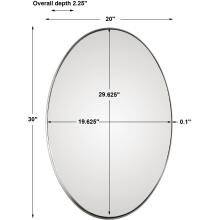Pursley-Brushed Nickel Oval Mirror