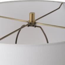 Quite The Buzz-White & Brass Table Lamp