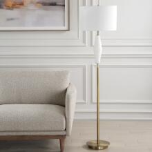 Quite The Buzz-White & Brass Table Lamp