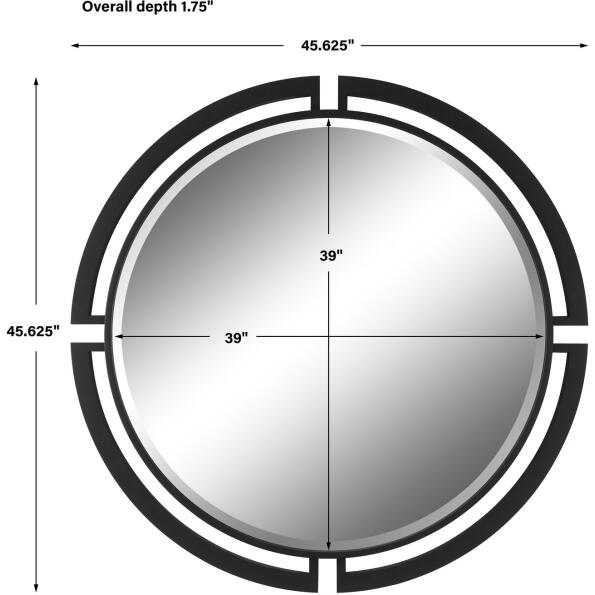 Quadrant Modern Round Mirror