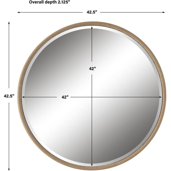 Ranchero Natural Rope Round Mirror