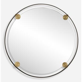 Radius-Round Bronze Iron Mirror