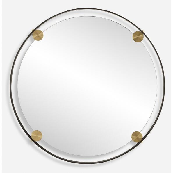 Radius-Round Bronze Iron Mirror