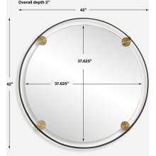 Radius-Round Bronze Iron Mirror