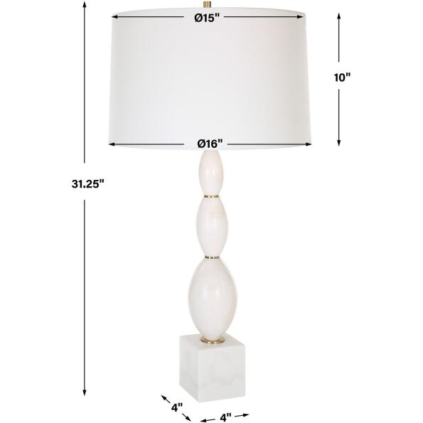 Regalia White Marble Table Lamp