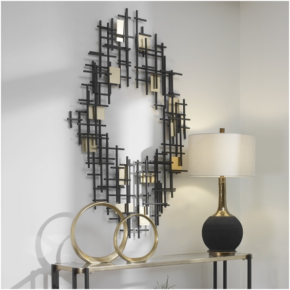 Reflection Metal Grid Wall Decor