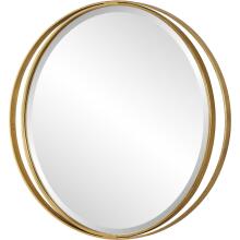 Rhodes-Gold Round Mirror
