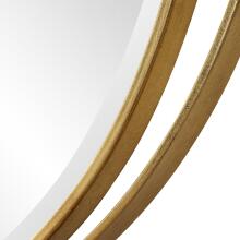 Rhodes-Gold Round Mirror