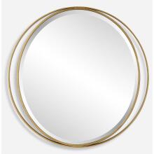 Rhodes-Gold Round Mirror