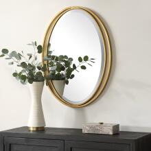 Rhodes-Gold Oval Mirror