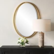 Rhodes-Gold Oval Mirror