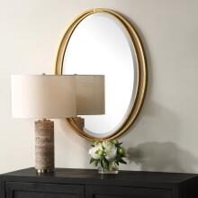 Rhodes-Gold Oval Mirror