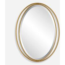 Rhodes-Gold Oval Mirror