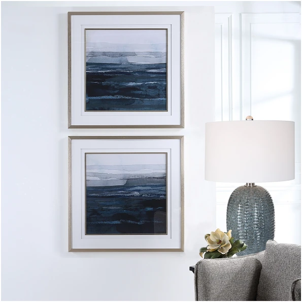 Uttermost Rising Blue Abstract Framed Prints