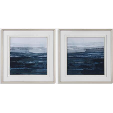 Rising Blue-Framed Prints