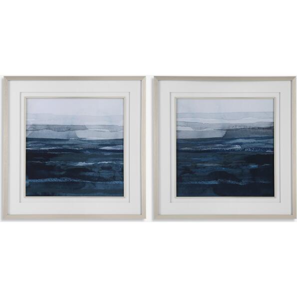 Rising Blue-Framed Prints