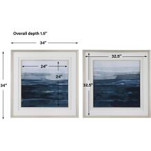 Rising Blue-Framed Prints