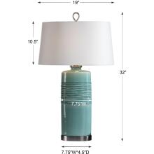 Rila-Distressed Teal Table Lamp