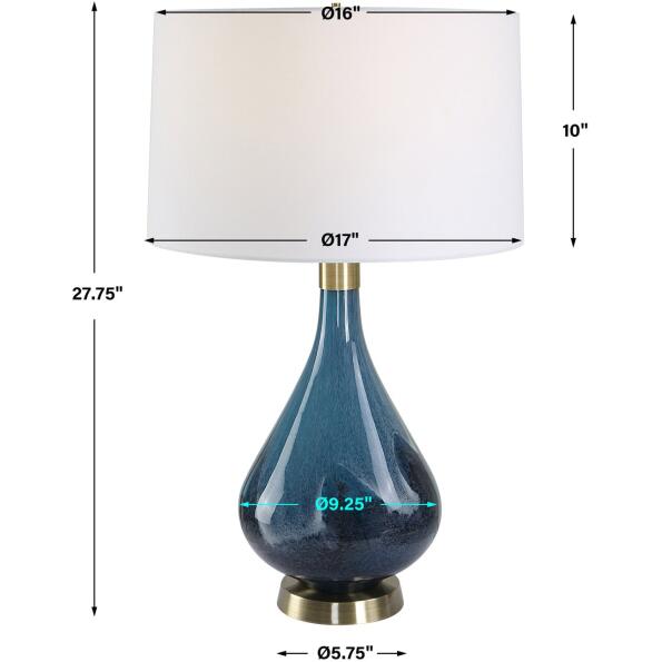 Riviera Art Glass Table Lamp