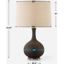 Rimini-Black Glaze Table Lamp