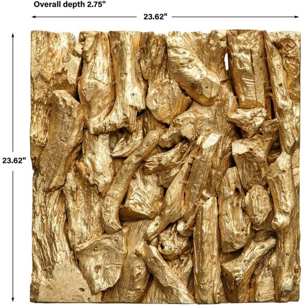 Rio Gold Wood Wall Décor