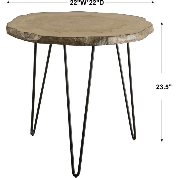Runay Wood Slab Side Table