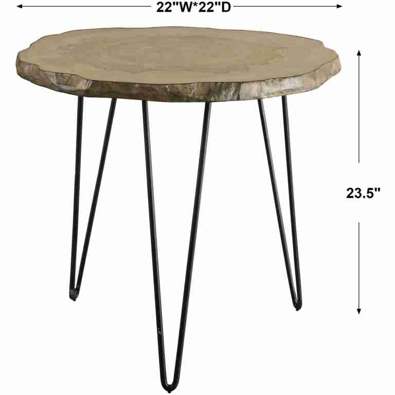 Runay Wood Slab Side Table