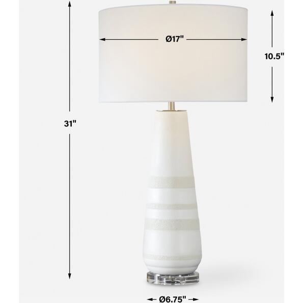 Santino Crackled Ivory Table Lamp