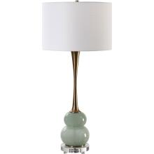 Sanctuary-Green Gray Glass Table Lamp