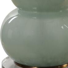 Sanctuary-Green Gray Glass Table Lamp