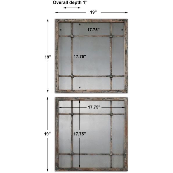 Saragano Square Mirrors Set/2