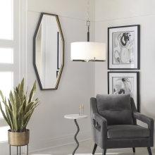 Savion-Gold Octagon Mirror