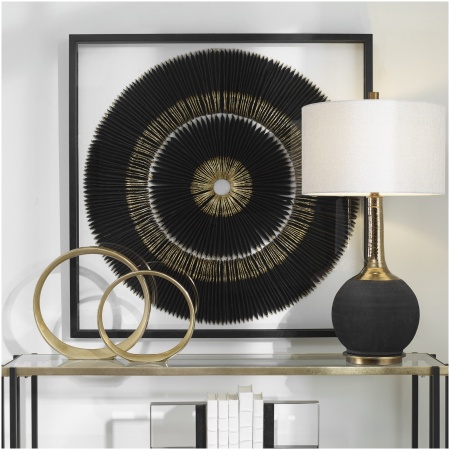 Uttermost Sandara Black And Gold Shadow Box