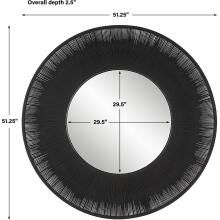 Sailor’s Knot-Black Small Round Mirror