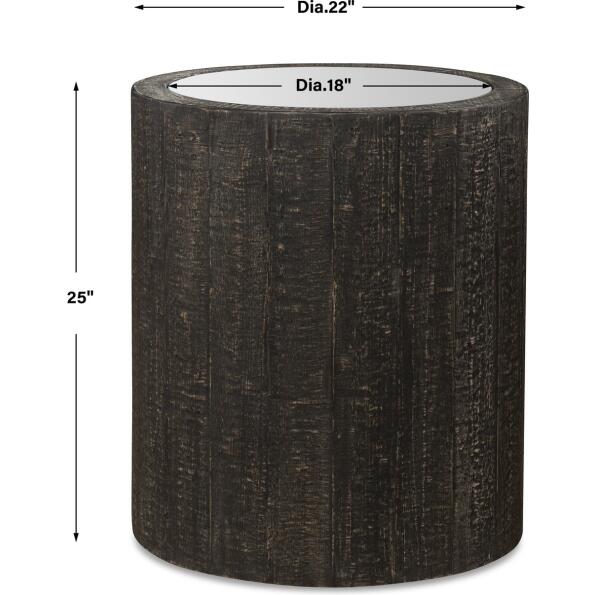 Sequoia Mirrored Drum Table