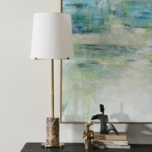 Sepia-Brown Marble Buffet Lamp