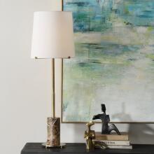 Sepia-Brown Marble Buffet Lamp