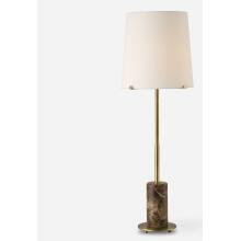 Sepia-Brown Marble Buffet Lamp