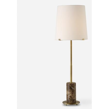 Sepia-Brown Marble Buffet Lamp