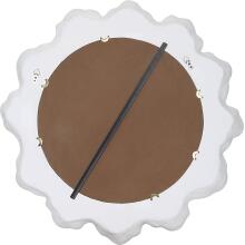Sea Coral-White Round Mirror