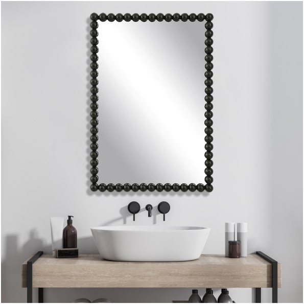 Uttermost Serna Black Vanity Mirror