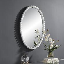Serna-White Oval Mirror