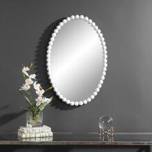Serna-White Oval Mirror