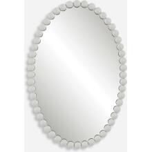 Serna-White Oval Mirror