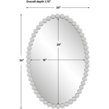 Serna-White Oval Mirror