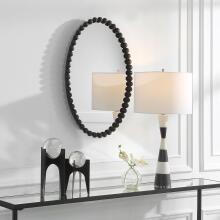 Serna-Black Oval Mirror